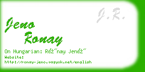 jeno ronay business card